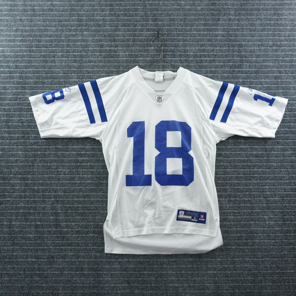 Reebok Football Jersey Mens Small White Peyton Manning Indianapolis Colts 18